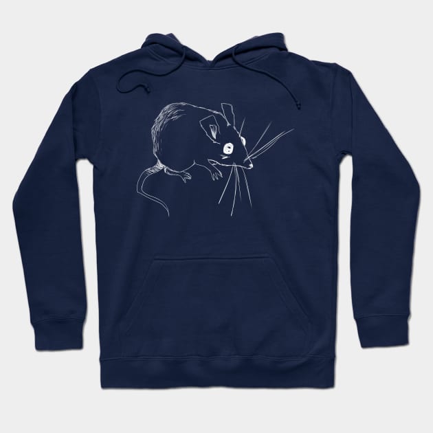 Sketch Mouse (white) Hoodie by Demonic cute cat